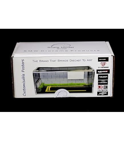 1/64 Europe Repair garage Diorama Display Case. (Araç Dahil